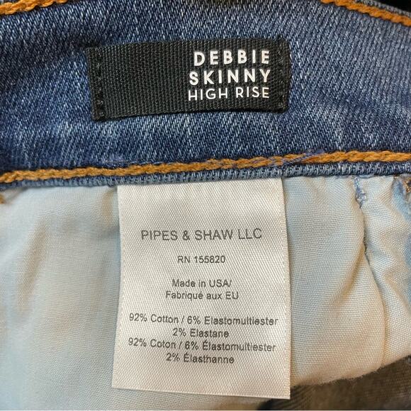 VERONICA BEARD DEBBIE SKINNY HIGH RISE BUTTON FLY BLUE CUT #305 - 28 / 6 - Picture 5 of 8